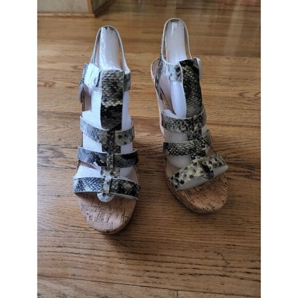 CHARLES BY CHARLES DAVID Faux snake print Arbor wedge sandal size 9.5 - Picture 5 of 8